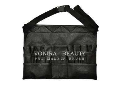 China Professional PU Leather Makeup Apron Cosmetic Waist Belt Bag For Brush Kit Set for sale
