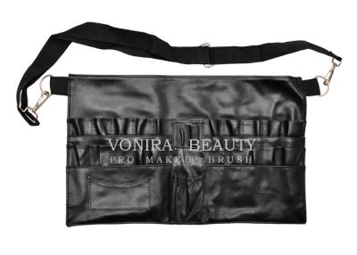 China 20 Pockets Makeup Artist Brush Bag Cosmetic Products PVC Apron With Belt Strap for sale