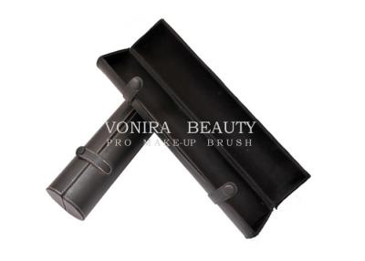 China High Quality PU Makeup Brush Cup Holder artist Container Cylinder Black for sale