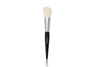 China Luxury Slanted Powder / Contour Makeup Brush With Leather Soft XGF Goat Hair for sale