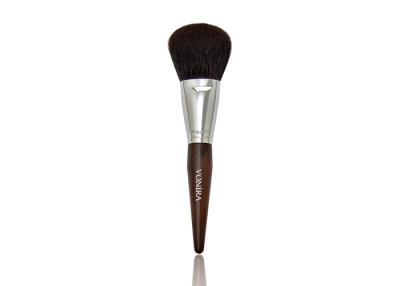 China Facial Sculpting Foundation Brush With Luxury Smooth Dark Brown Goat Hair Makeup Brushes for sale