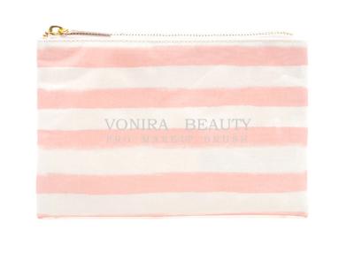 China Stripe Pencil Case Pouch Purse Cosmetic Makeup Bag Storage Student Stationery Zipper Wallet for sale