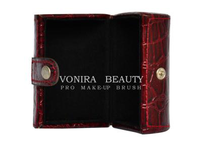 China Bolsillo cosmético lindo de la bolsa del bolso del maquillaje del cepillo de la caja de lápiz de las muchachas del cuero portátil del cocodrilo en venta
