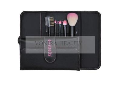 China Girlish 5PCS Cosmetic Gift Face Makeup Brush Set With Pink Hair Mini Travel Brush Set for sale