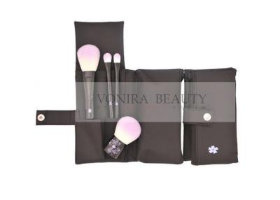 China Girlish 4PCS Travel Makeup Brush Set Purple Hair For Daily Looks for sale