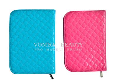 China Custom PU Zip Makeup Brush Bag Roll Holder For Home Or Travel for sale