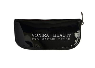 Chine Sac cosmétique pratique de brosse de maquillage d'embrayage de poche avec le noir de clôture de tirette à vendre