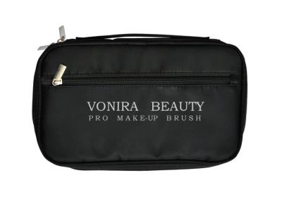 China Professional Multifunction Makeup Brush Zipper Bag Folio Case Cosmetic Handbag for sale
