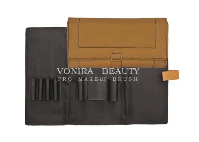 China Customized Roll Up Makeup Brush Bag With Brush Holder , Roll Up Cosmetic Bag for sale