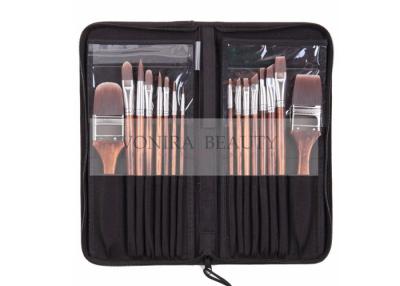 China Nylon Hair Wooden Handle Body Paint Brushes16pcs Set High Quality Painting Brushes Set for sale