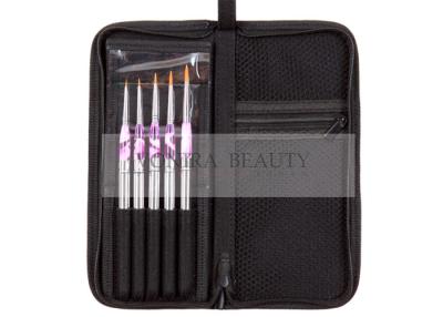 China Golden Nylon Hair Portable Package Professional Nail Art Brushes 5PC Watercolor Drawing Paint Art Brushes for sale