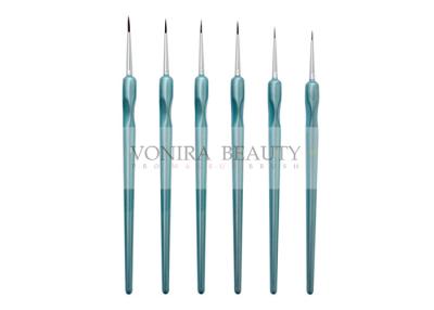 China 6pcs UV Gel Acrylic Nail Art Brush Drawing Pen Builder Painting Pen Design Nail Art Tools for sale