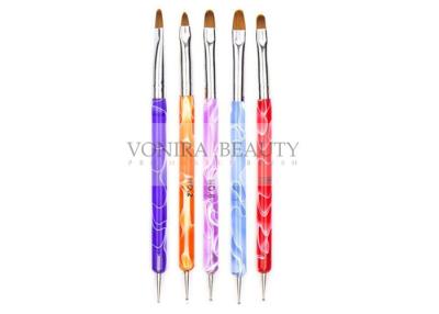 China Dual Ended Acrylic Nail Design Brushes With UV Gel Rhinestone Nail Art Dotting Pen for sale