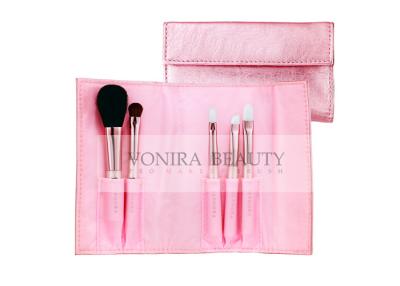 China 5 PCS Pink Promotional Cosmetic Brush Kit / Soft Makeup Brushes for sale