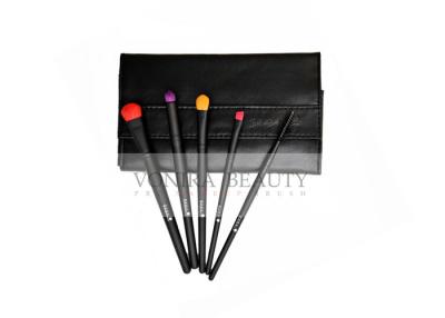 China 5 PCS Black Gift Packing Eye Makeup Brush Set With Black Purse Case for sale
