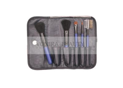 China 5 PCS Blue Ferrule Makeup Brush Gift Set / Powder Makeup Brush for sale