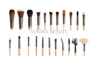 China Custom 22 Piece Full Set Private Label Makeup Brushes Wood Handle For Face , Eyes And Lip for sale