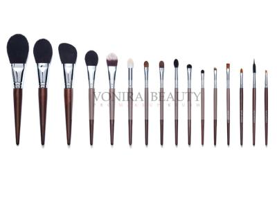 China Private label 16pcs Label face makeup brushes For Middle Higher Quality Original Ebony Handle for sale
