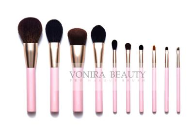 China 10 PCS Real Hair Makeup Brush Set Collection With Over All Brushes Daily Need for sale