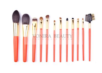 China Artist Orange Limited Edition Makeup Brush Collection With Best Bristles And Nature Wood Handle for sale