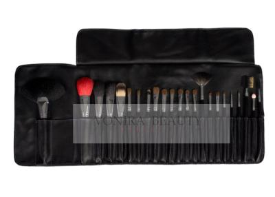 China Animal Hair Professional Makeup Brush Set 23Pcs With Soft PU Carrying Case for sale