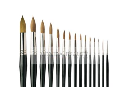 China Pro 15 Pieces Body Makeup Paint Brushes Watercolour Oil Paint Round Brush Collection for sale
