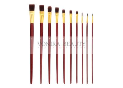 China Long Handle Paint Body Makeup Brush Artist Grade Round Flat Filbert Tips for sale