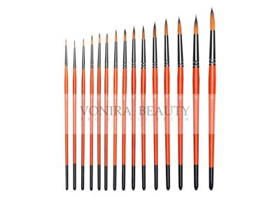China 15Pcs Professional Round Body Paint Brushes For Oil Watercolor Gouache Face Painting for sale