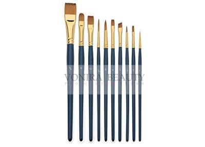 China 10PCS Make Up Cosmetic Body face paint brushes Nylon Hair  / Oil Painting Brushes for sale