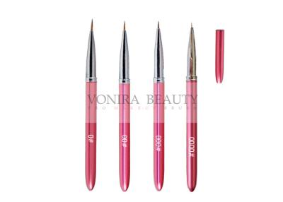 China 4PCS Pink Nail Art Brushes Tips Dotting Brush Kit For Drawing , Painting Pen Tool With Cap for sale