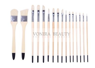 China Artist Professional Body Paint Brushes Set With Carrying Case 16Pcs Watercolor Oil Acrylic Painting Brushes for sale