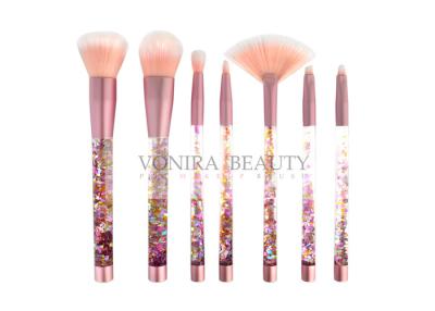 China Flamboyant Handle Mass Level Makeup Brushes Tools Light Pink Ferrule for sale