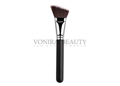 China Durable Black Color Private Lable Makeup Brushes , Angled Buffing Sculpting Brush for sale