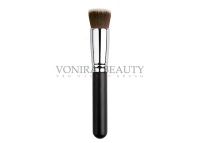 China Nature Fiber Private Label Makeup Brushes Flat Top Foundation Buffing Brush for sale