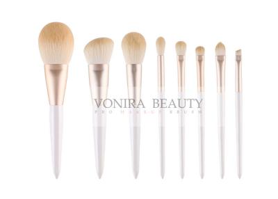 China 8pcs Soft Matte Gold Bio Tech Synthetic Hair Brush for sale