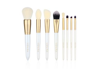 China Vonira White Pearl 8pcs Synthetic Fiber Mass Level Makeup Brushes for sale