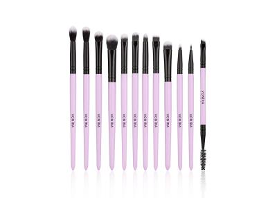 China SGS REACH SVHC Qualited Synthetic 12 Pieces Taklon Fiber Eye Makeup Brushes Set for sale