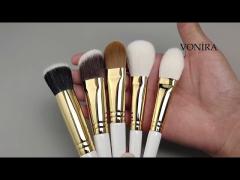 16pcs Makeup Brushes Kit With Copper Ferrule Wooden Handles