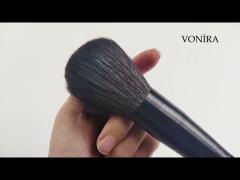 Natural Vegan Hair Makeup Brush Set 12pcs With Metal Handle