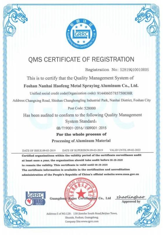 ISO - Foshan WY Building Technology Co., Ltd.