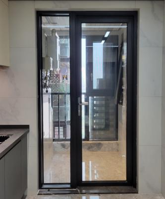 China Doppelverglasete Schwingtür aus Glas aus Aluminium 2 mm Fassadenfenster Tür zu verkaufen