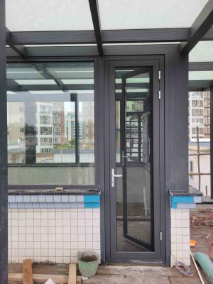 China Powder Coated Aluminum Casement Doors Swing Opening 2mm 5 Years Warranty for sale