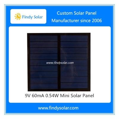 China 9V 60mA 0.54W Mini Solar Panel for sale