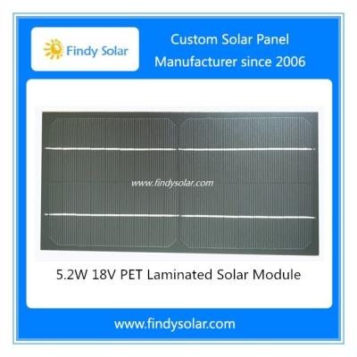 China 5.2W 18V PET Laminated Solar Module for sale