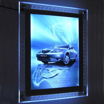China 8mm super slim crystal led light box indoor advertising colorful for sale
