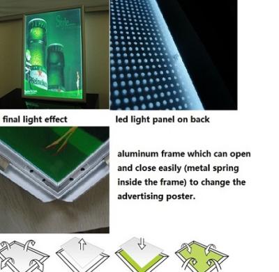 China Advertising Led Illuminated Light Box Frame for sale