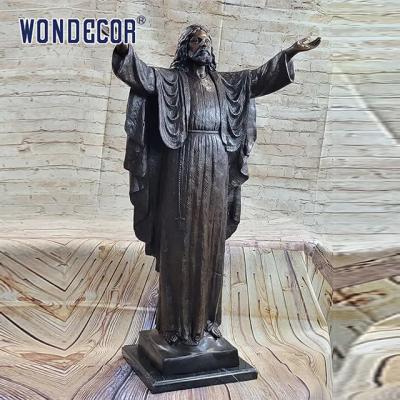 China Las estatuas de bronce religiosas de la iglesia esculpen el 185cm Jesus Statue de bronce en venta