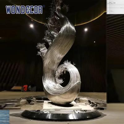 China Custom Outdoor Casting Stainless Steel Sculpture Large Abstract Steel Sculpture for sale