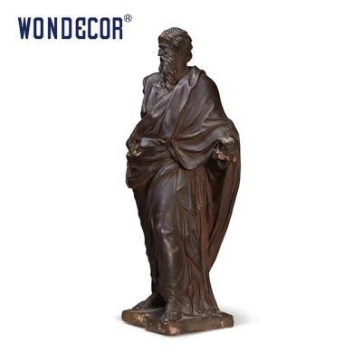 China Custom Life Size Bronze Garden Statues with a Western Male Scholars for sale