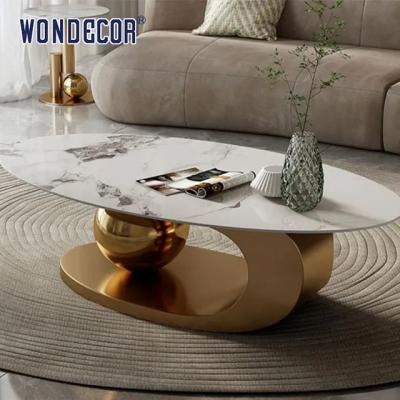 China Aufenthaltsraum-Spiegel-Zusammenfassungs-Luxusmöbel-Art Geometric Modeling Base Marble-Countertop zu verkaufen